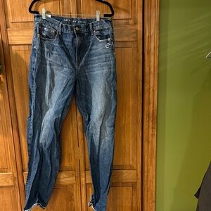 American Eagle Outfitters Women’s Stovepipe Dark Blue Straight Leg Jeans Size 12